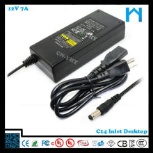 12 volt 7a ac dc adapter 84w for Speaker,Motor, LED Strip, LED Light box etc